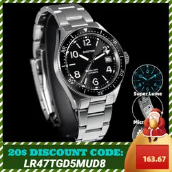 SEESTERN Diver Herrenuhr Automatische mechanische Armbanduhren NH35 Uhrwerk Keramiklünette 20Bar Wasserdicht Saphir Luminou S434 V2