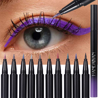 Glitter Liquid Eyeliner Pencil Waterproof Purple Pink Blue Eye Liner Pen Long Lasting Quickily Drying Eyes Makeup Cosmetics