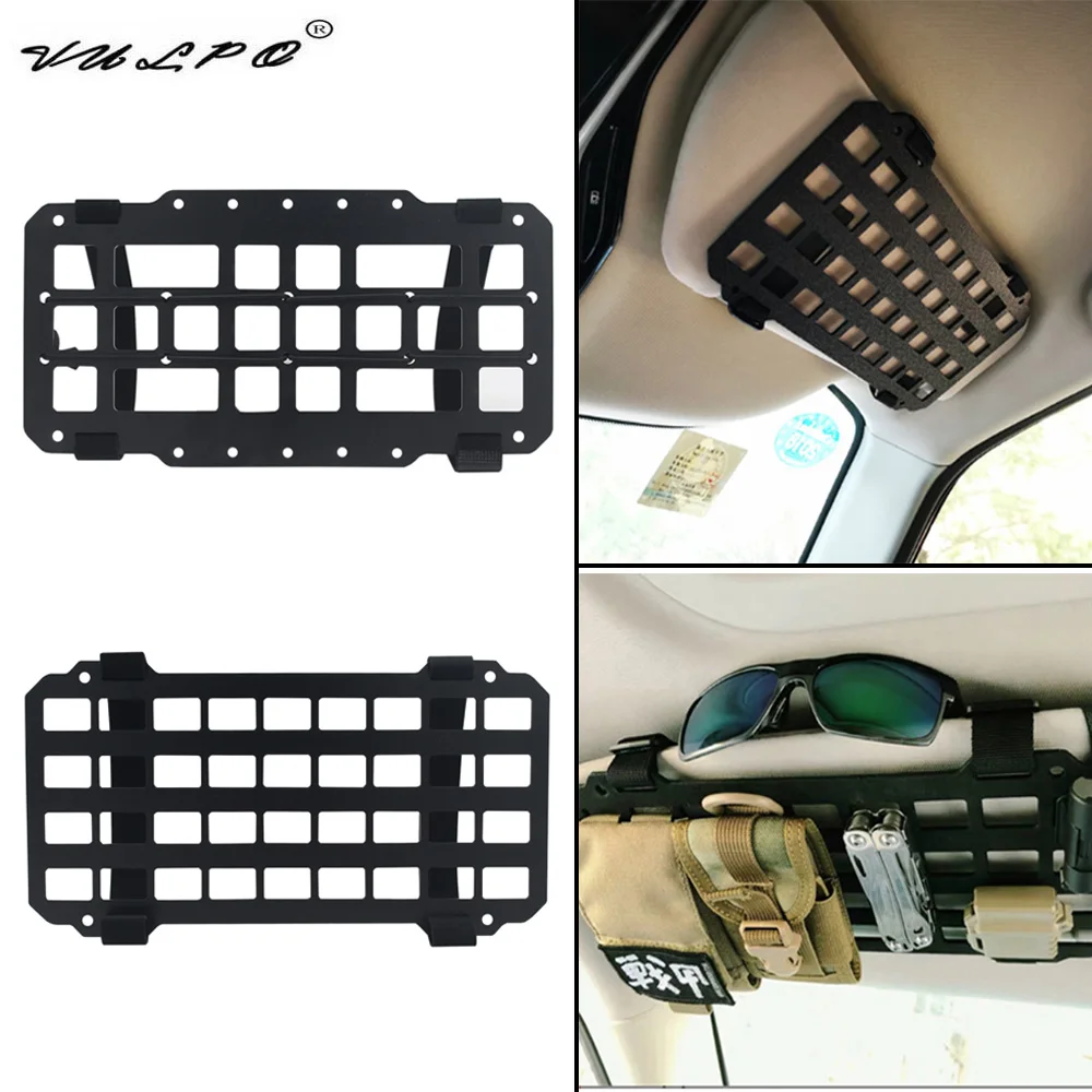 

VULPO Tactical Molle Vehicle Visor Panel EDC Tool Hanger Truck Car Sun Visor Organizer Holder For Hunting Airsoft Equipment