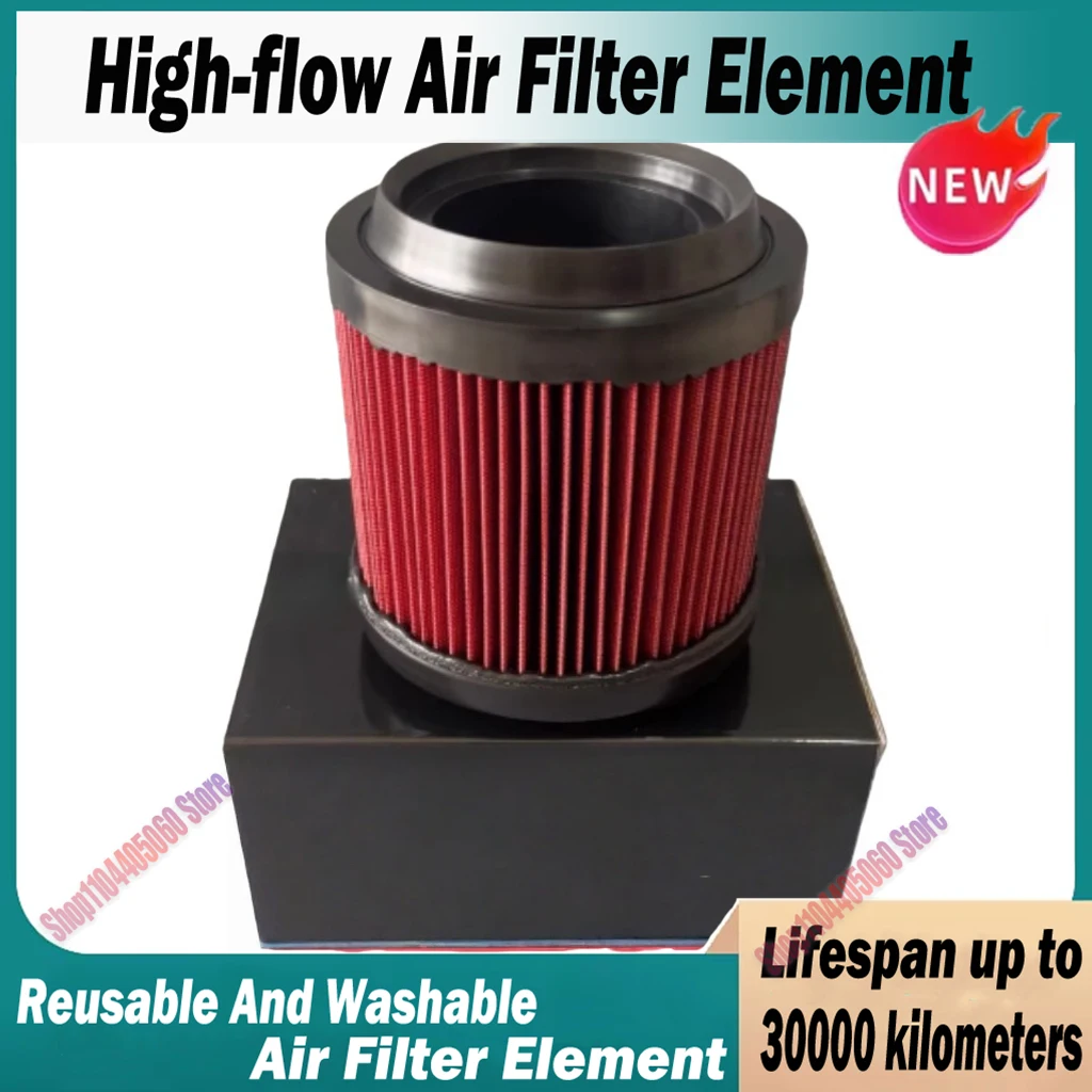 Car High Flow Air Filter For Ford Bronco (U725) 2023 2024 2.3T 2.7T 2021 2022 MB3Z9601A MB3Z-9601-A Washable Reusable