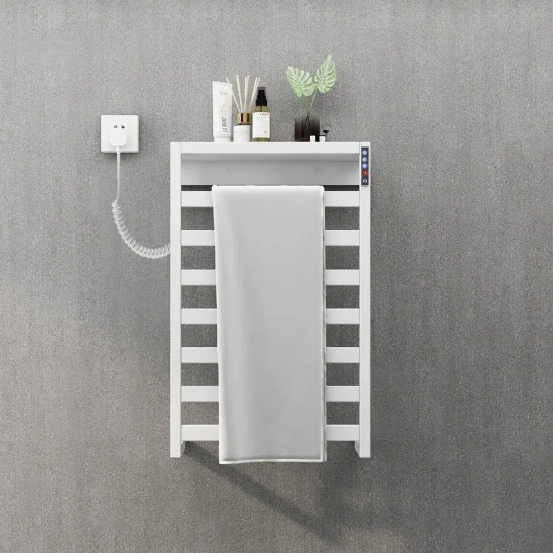 A  Electric heating towel rack Small size household ultra-thin bathroom rack Intelligent drying towel rack Small narrow