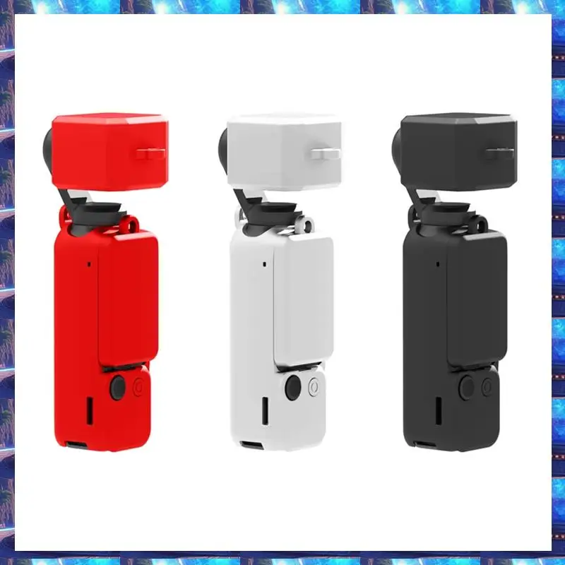 2025 لكاميرا DJI OSMO Pocket3 غطاء من السيليكون متعدد الوظائف غطاء حماية للجسم مريح للعدسة، أبيض متين وسهل التركيب