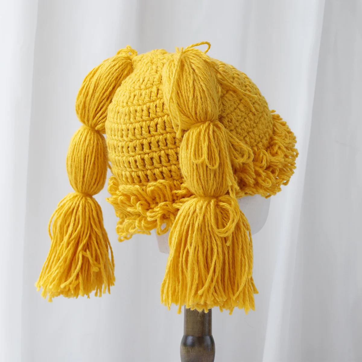 Neue japanische y2k kawaii geflochtene Design Strick mützen für Frauen Herbst und Winter Mode warme Persönlichkeit Pullover Mützen Mütze – Detail 3