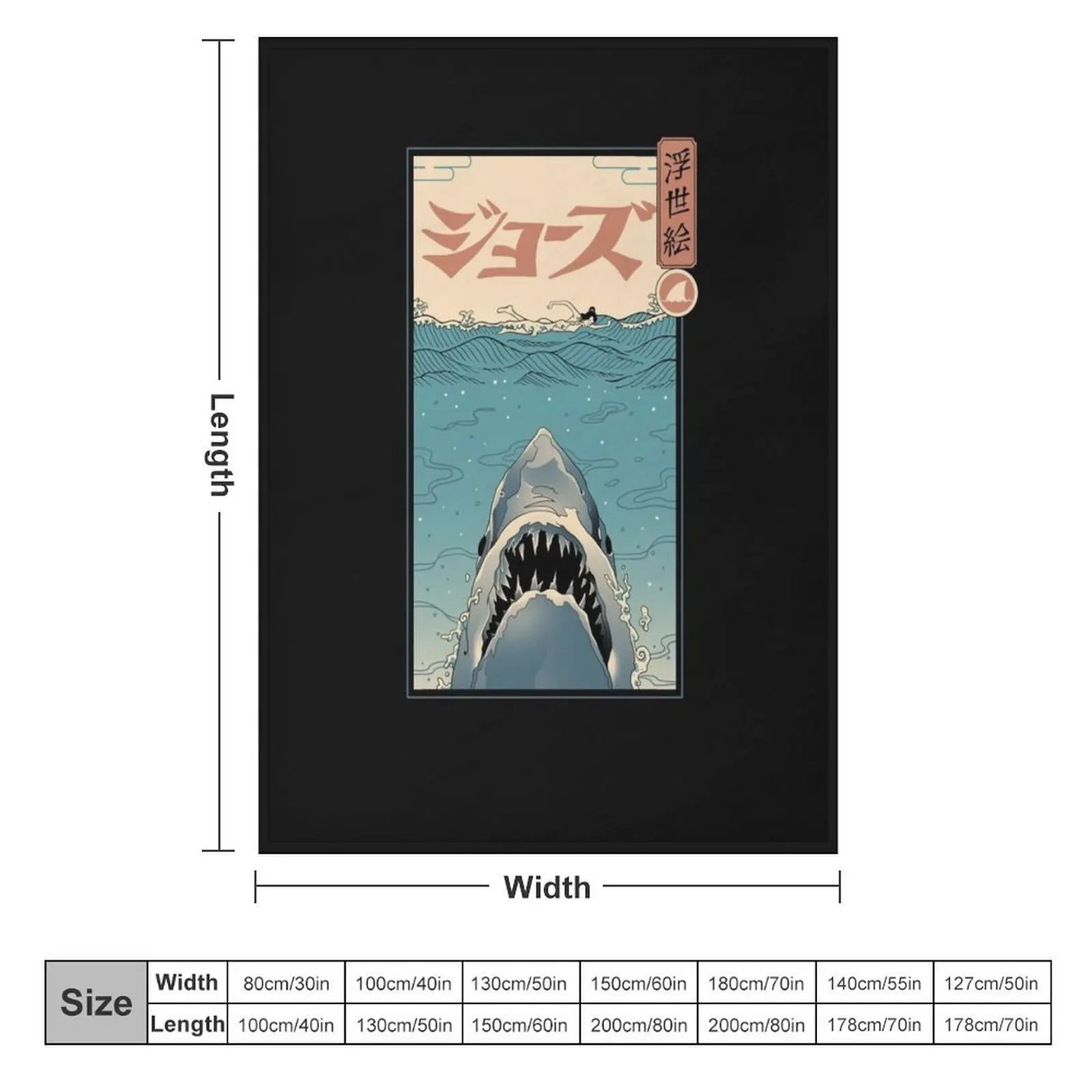 Shark Ukiyo-e Throw Blanket Quilt Sofa Luxury manga Blankets