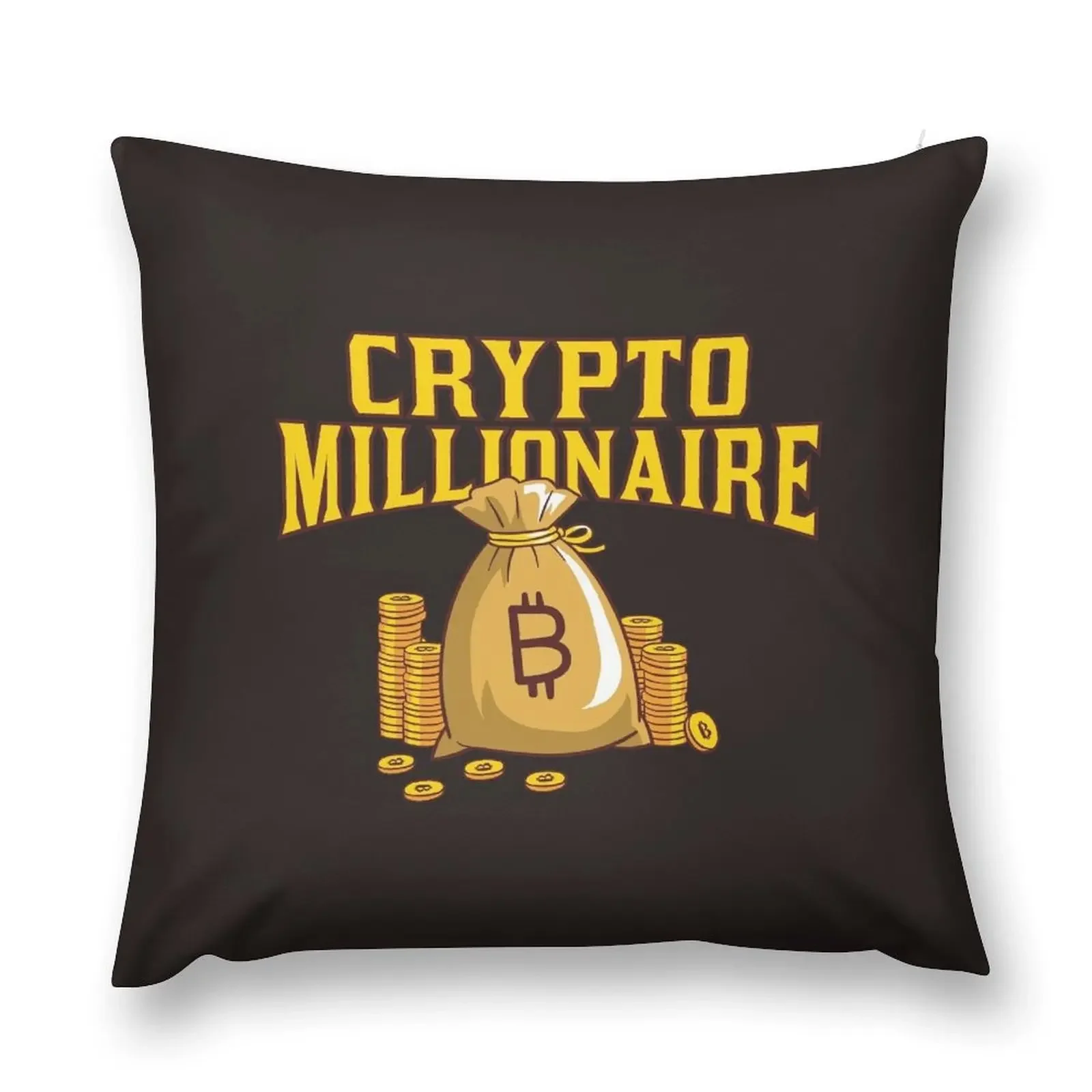 

Bitcoin Millionaire Crypto Shirt Cryptocurrency Hoodie Bitcoin Shirts Crypto Apparel HODL Shirt Funny Crypto Clothi Throw Pillow