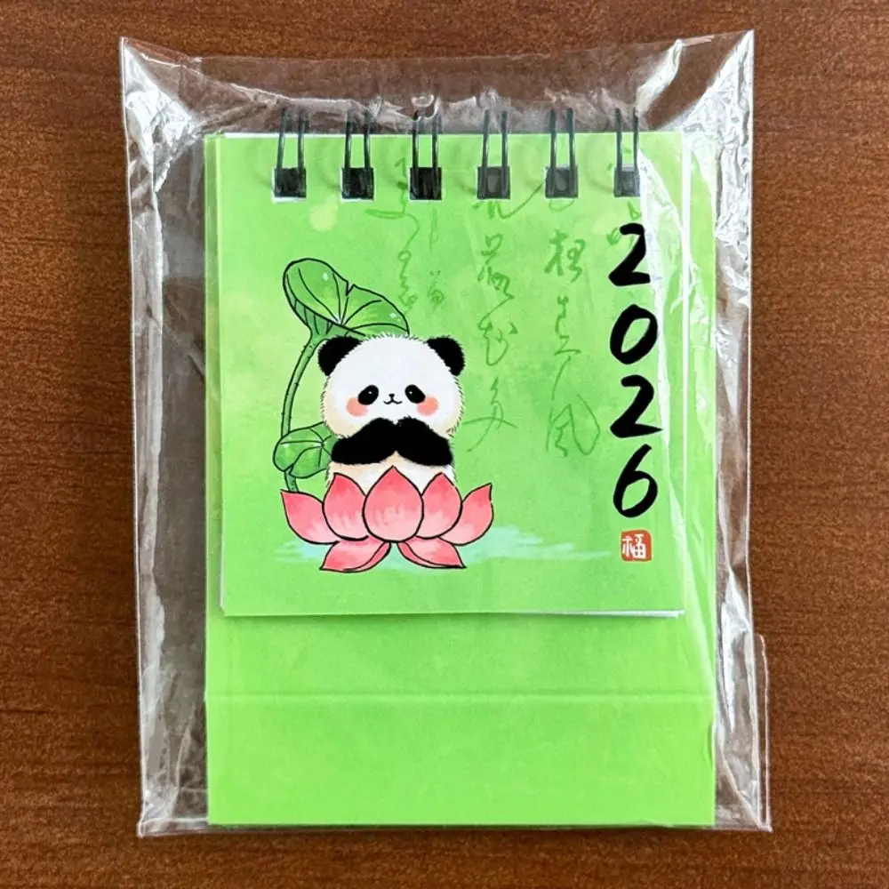 

Мини-настольный бумажный календарь в китайском стиле, многофункциональный ежегодный планировщик, планировщик, блокнот, органайзер для домашнего офиса