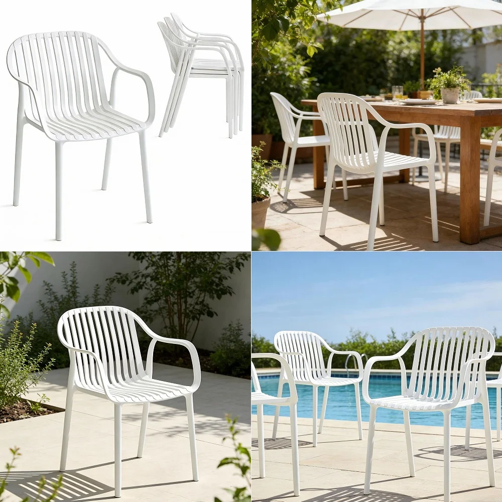 

OLIVER Soie Bistro Chair Black amp White Woven PE Seat and Back Bamboo Finish Aluminum Frame for Indoor Outdoor Use Set of Two