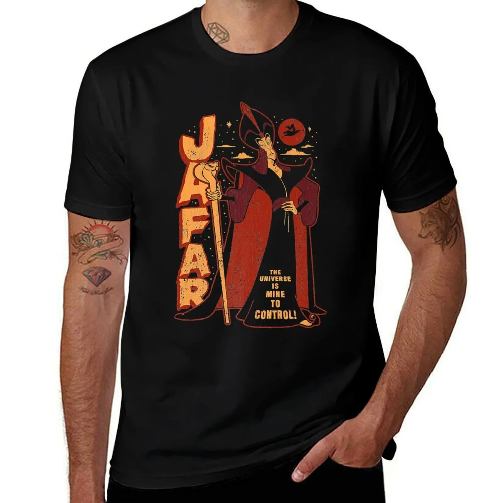 

Aladdin Jafar Control Freak T-Shirt blue archive valentines boutique clothes Blouse vintage mens cotton t shirts