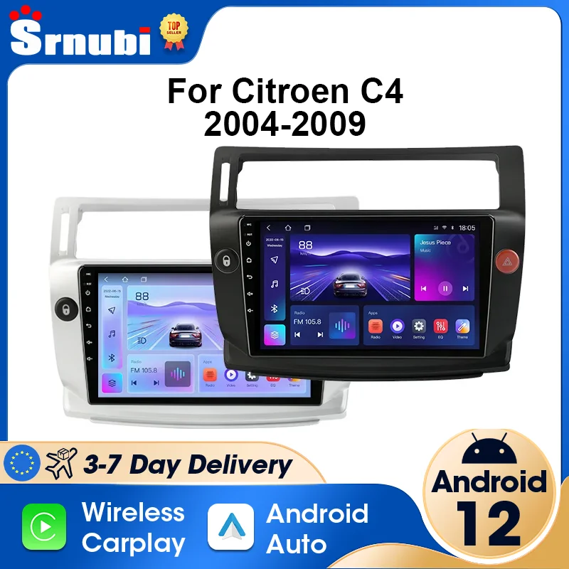 2Din Android 12 Wireless Carplay Car Radio for Citroen C4 C-Triomphe C-Quatre 2004 - 2009 Multimedia Player Stereo DVD Head unit