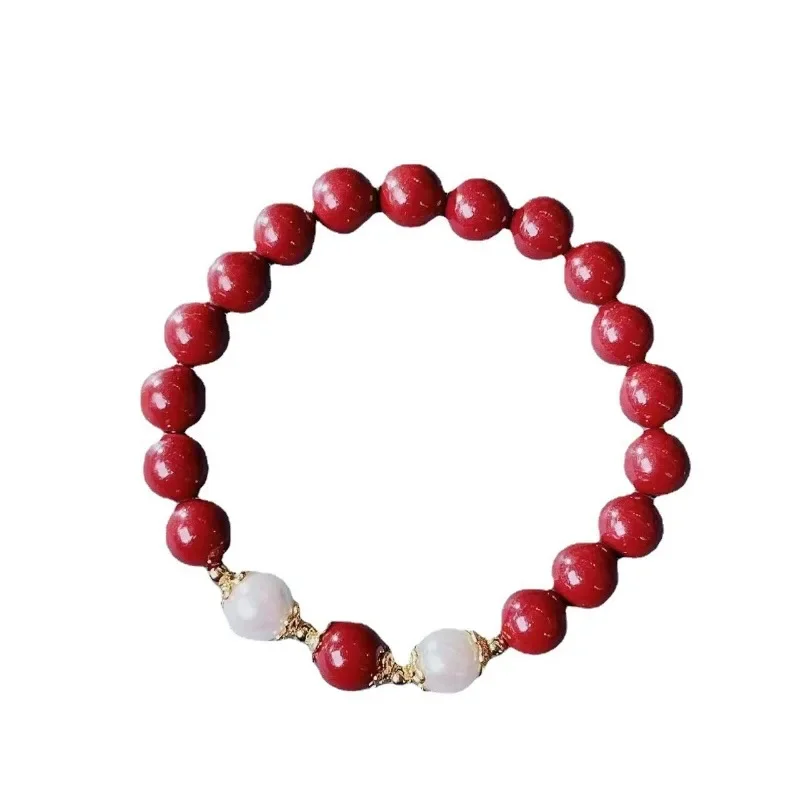 The new cinnabar bracelet is simple and versatile, fashionable and new.