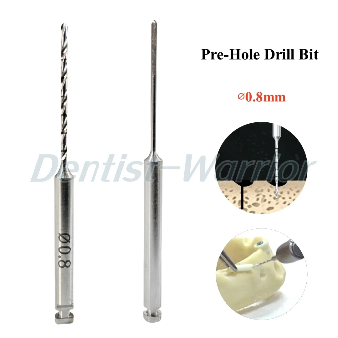 

Стоматологическое пилотное сверло, сверла для имплантатов, сверление предварительного отверстия, коронческое отверстие, тонкое ⌀ 0,8 мм ﻿