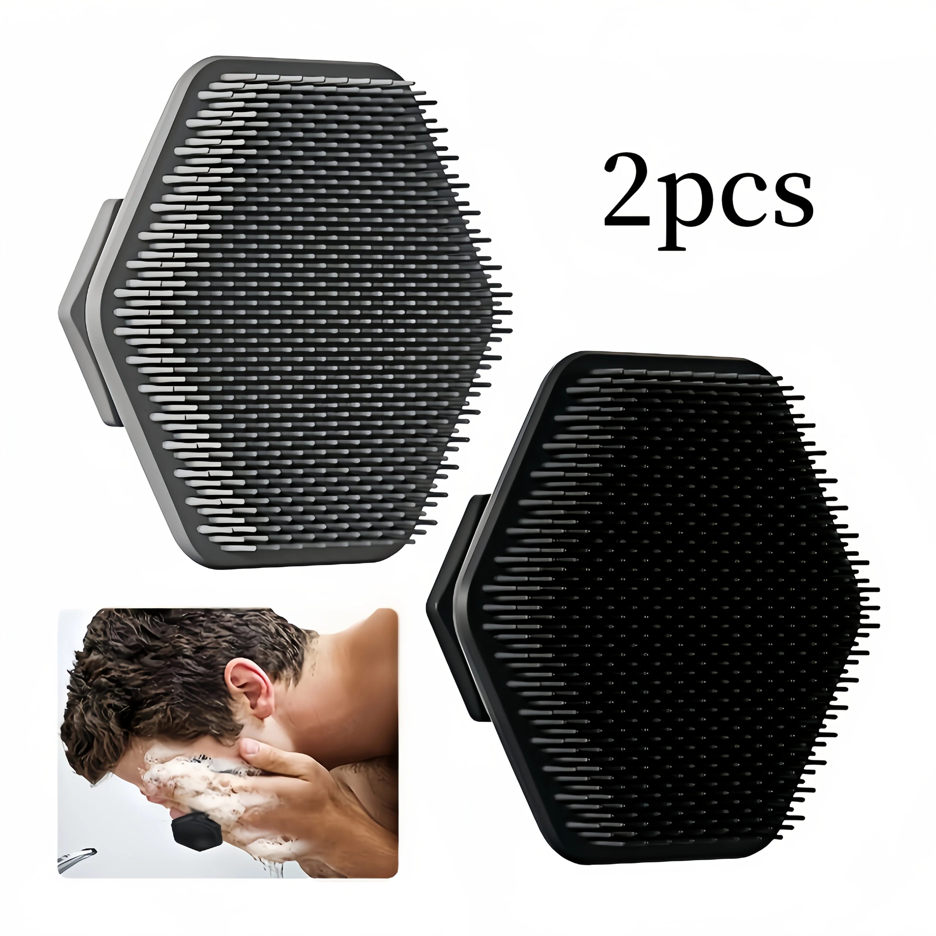 2 فرشاة تقشير الوجه من السيليكون، أداة تدليك للتنظيف العميق، مجموعة فرش تنظيف يدوية للعناية بالبشرة #3