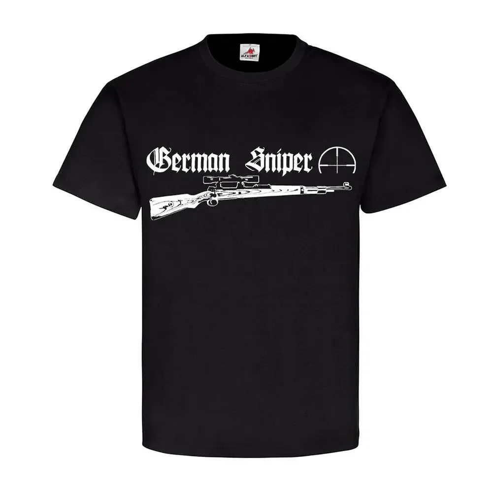 German Sniper Karabiner 98k Sniper Rifle Shooter T-Shirt 100% Cotton O-Neck Summer Short Sleeve Casual Mens T-shirt Size S-3XL