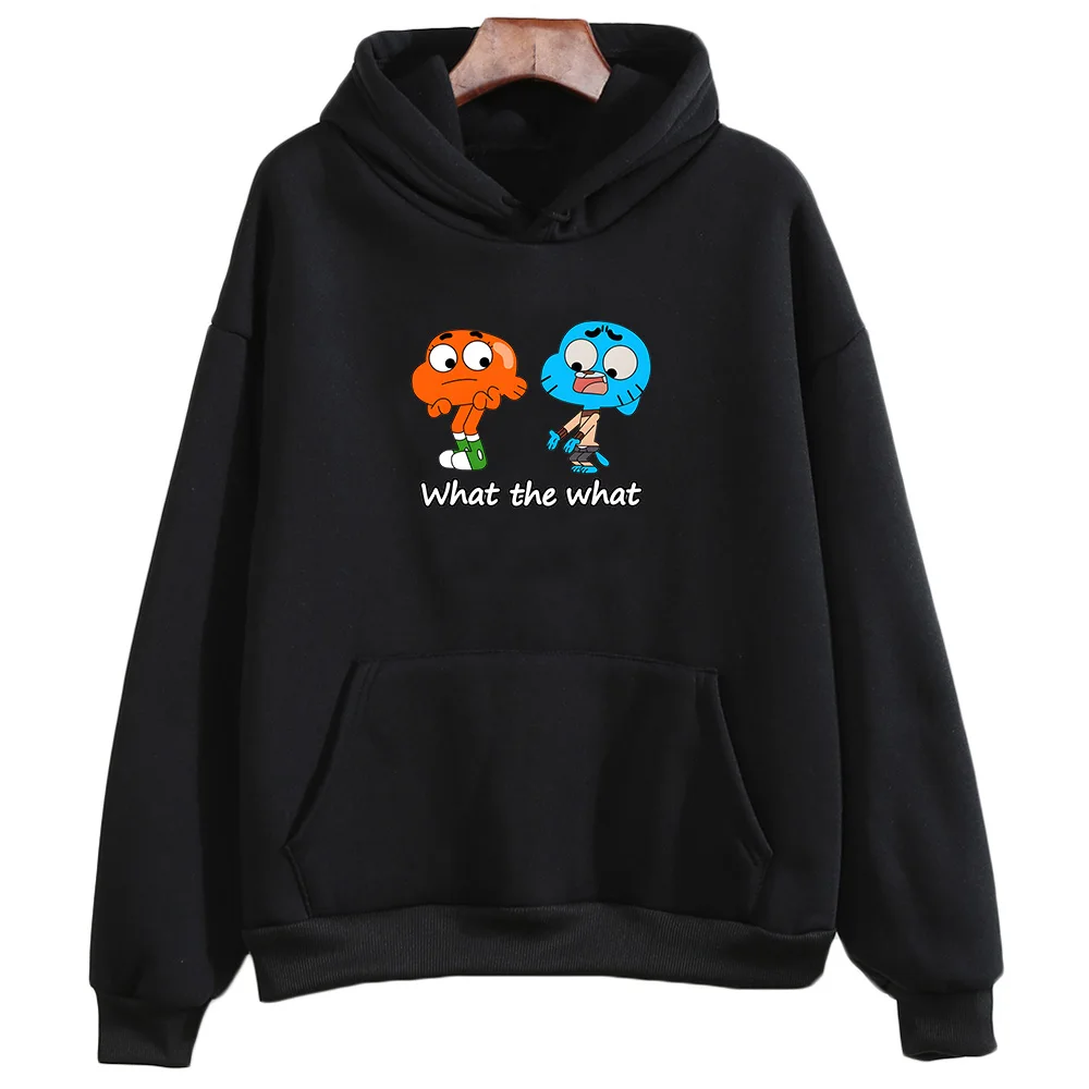 Game Animation Hooded Gumball Aesthetic Cute Retro Sweatshirt for Autumn/Winter Fleece Clothing Moletom Manga Harajuku Hoody