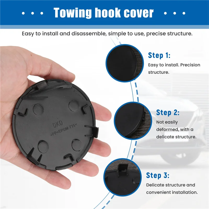 

85071BR00A Car Rear Bumper Tow Hook Cap Cover Black For Nissan Qashqai J10 2007 2008 2009 2010 2012 2013 2014