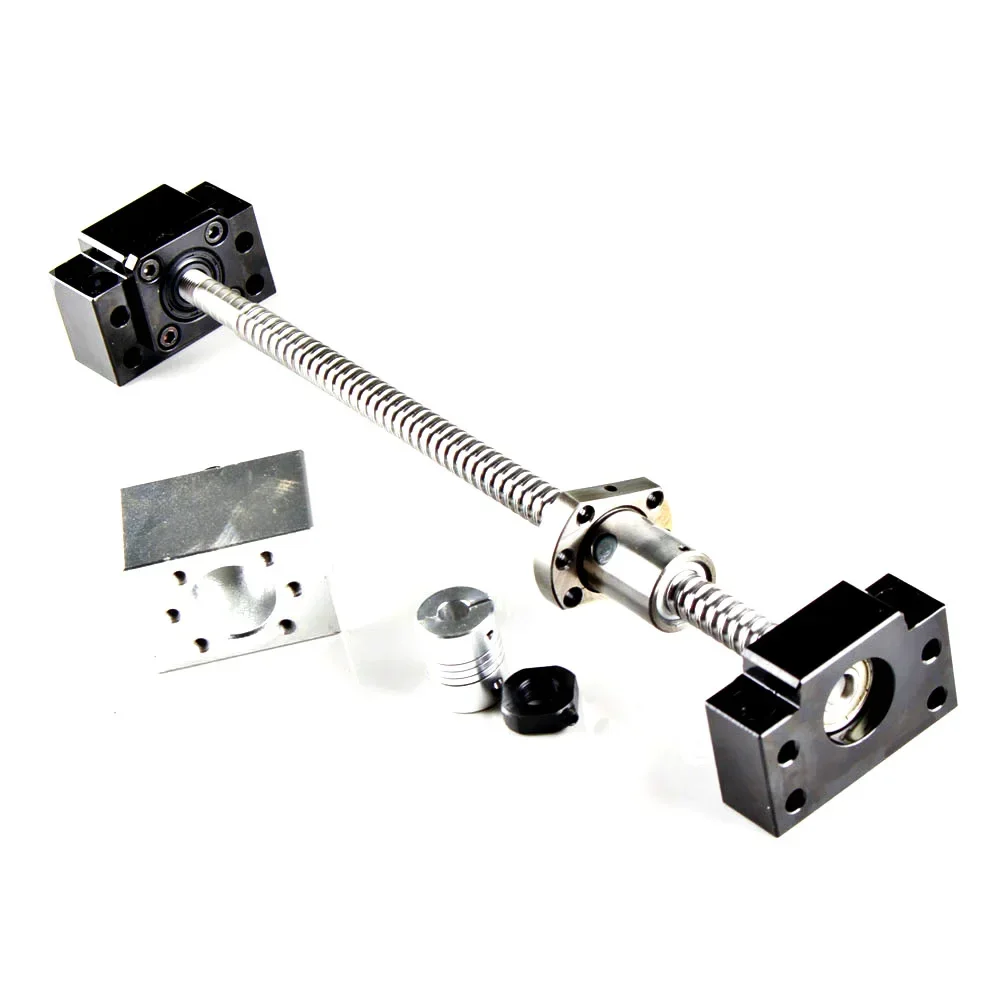 

-for RM1204 SFS1205 1210 Rolled Ball Screw C7 With End Machined+Ball Nut+Nut Housing+BKBF10 End Support+Coupler For CNC Parts