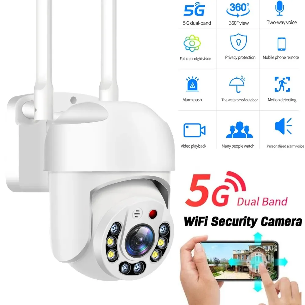 4MP MicroSD HD IP Outdoor Surveillance Camera, Wireless Security Device, with Night Vision & Auto Tracking
