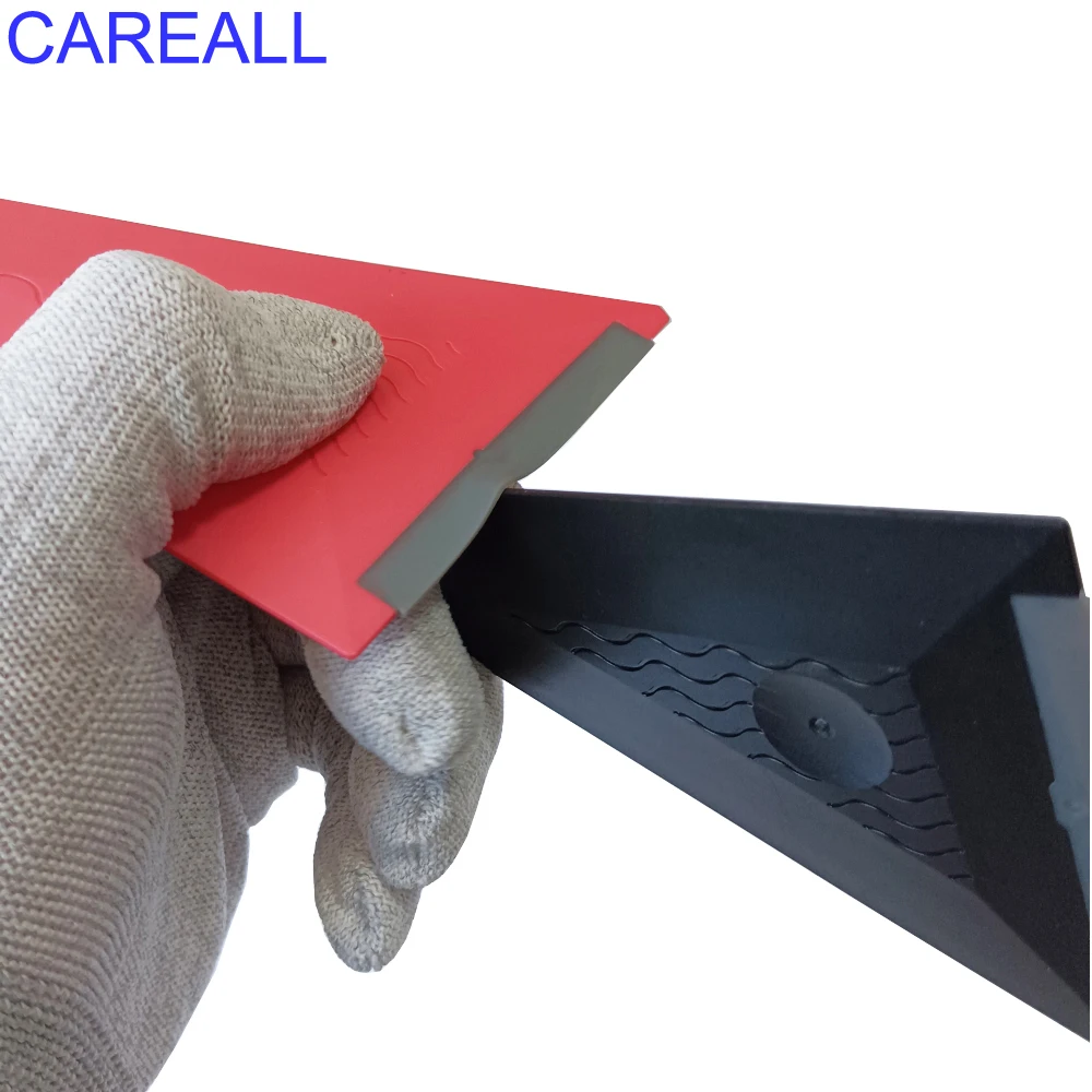 CAREALL Film Squeegee Cleaning Kit Carbon Fiber Vinyl Sticker Window Tint Plastic Scraper Triangular Spatula Wrap Car Tool