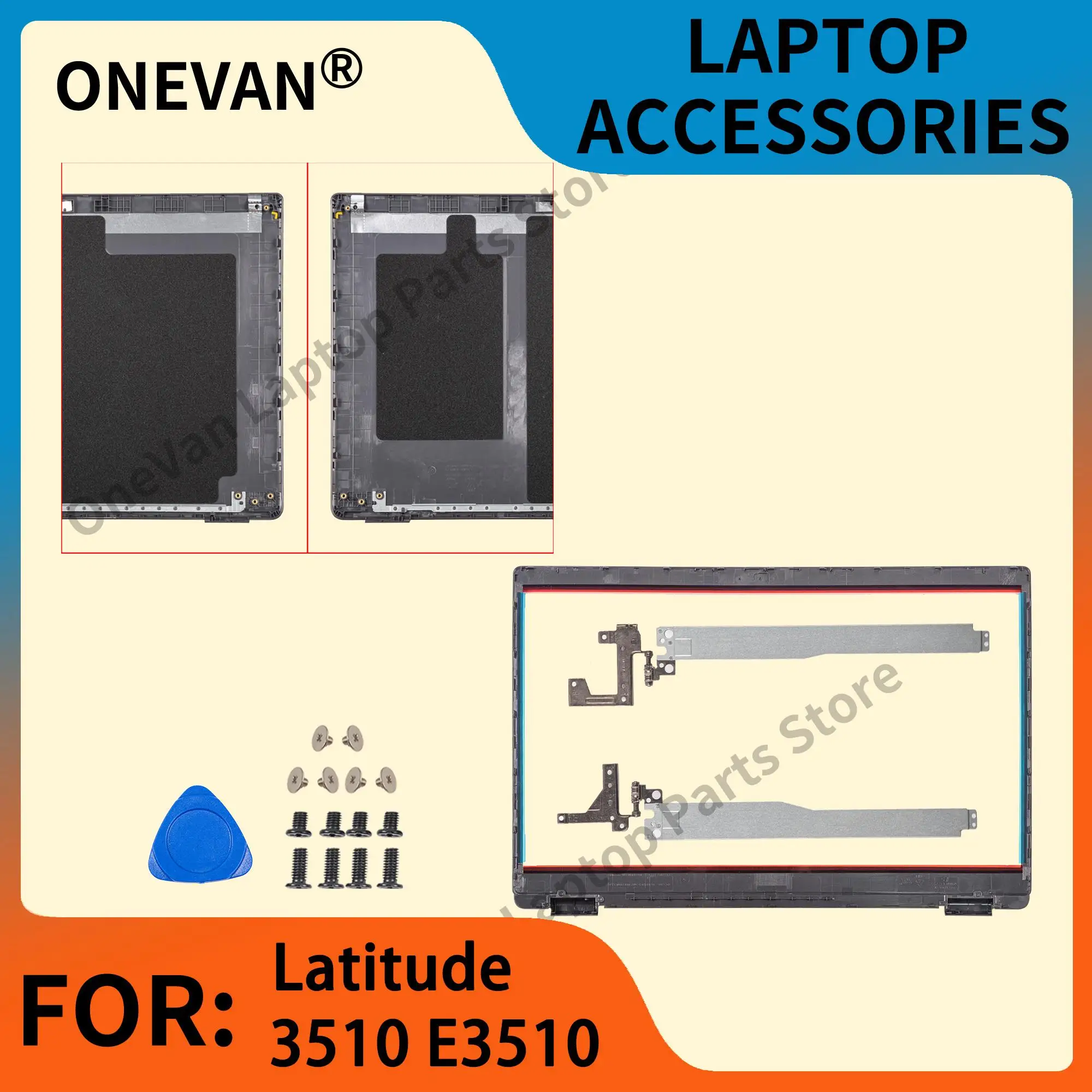 

New Part For Latitude 3510 E3510 Laptop Screen Back Case LCD Top Cover Front Bezel Frame Shell Hinge 08XVW9