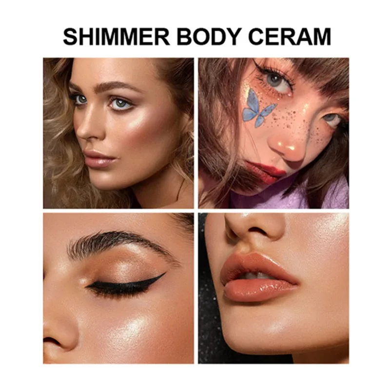 Face Body Highlighter Makeup Palette Powder Soft Texture Shimmer Contour Shine Diamond 3D Party Halloween Club Lightweight