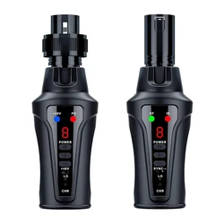 Acemic TR-20SET UHF Wireless Microphone Adapter, XLR Transmitter and Receiver with 48V Phantom Power, for Condenser Dynamic Mic
