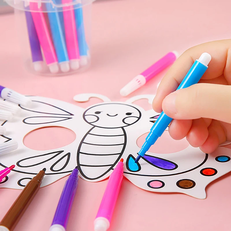 4Pcs Mini pennarelli ad acquerello colorati pennarelli da colorare Kid Art Drawing Toys strumenti di pittura per studenti forniture scolastiche regali per bambini