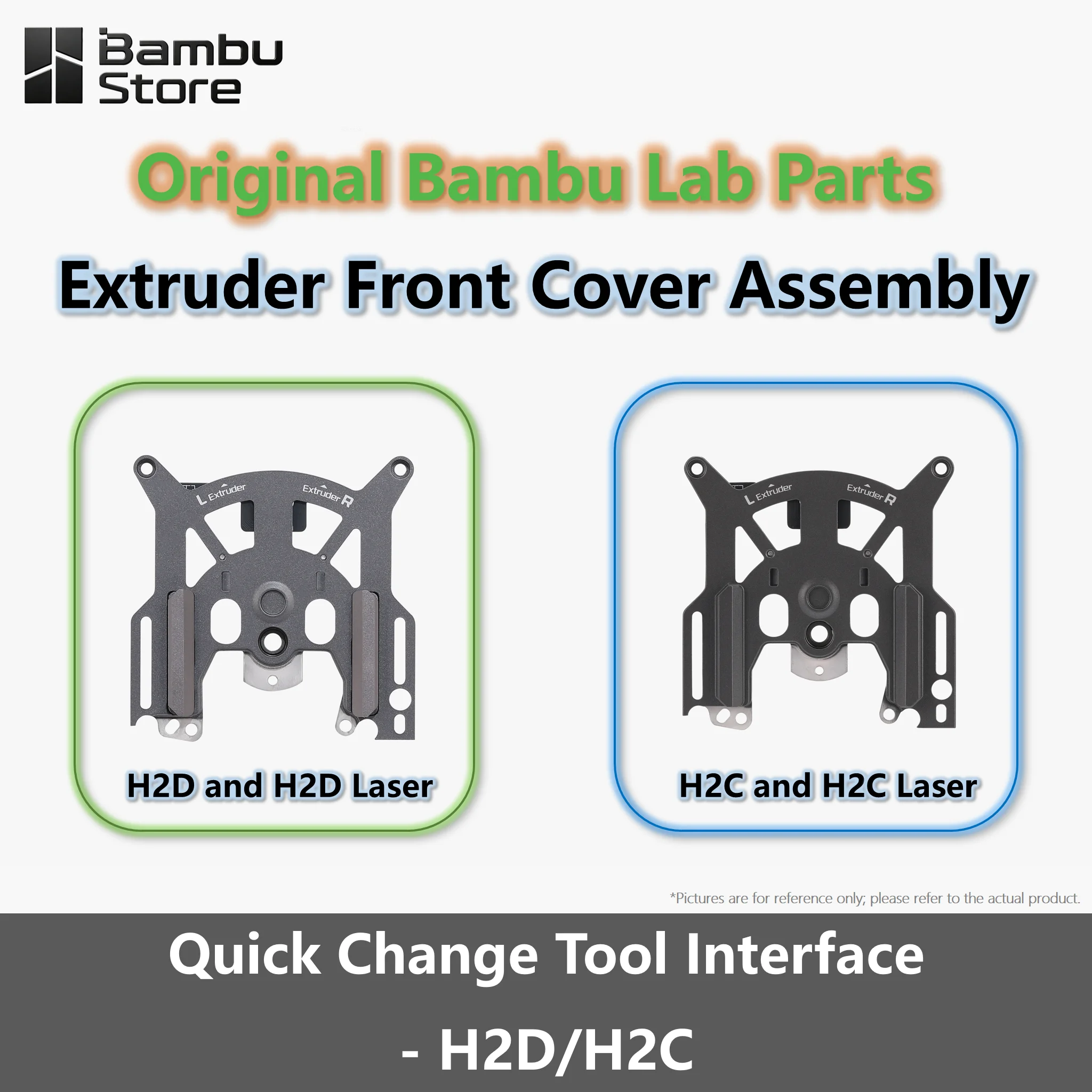 Original Bambu Lab H2D/H2C Quick Change Tool Interface Extruder Front Cover FPC & Lights Hub for 3D Printer Cutting Module Mount