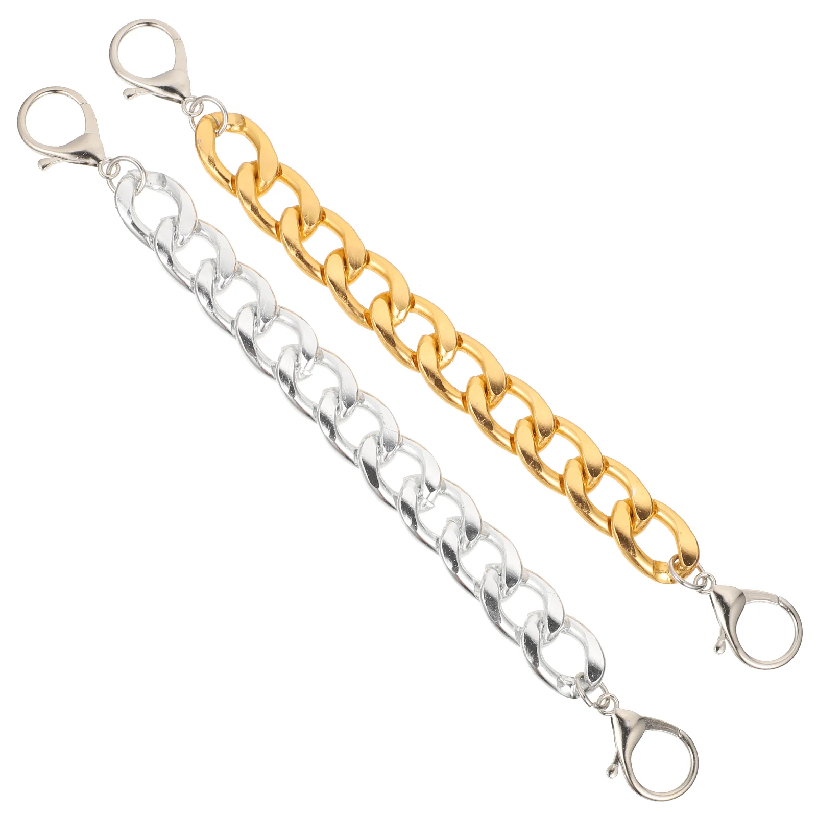 

2 Pcs Adjustable Aluminum Shoe Chain Charms for Men Lightweight Punk School Decoration DIY Accessories Shoelace Replacement Shoe