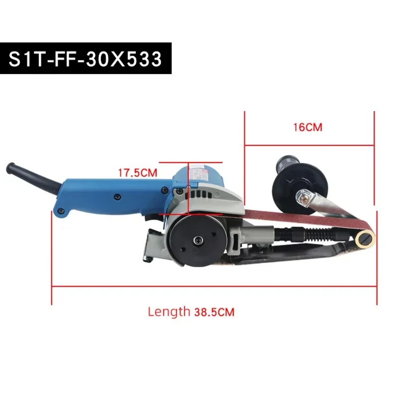 550W Multifunctional Belt Polishing Machine Mini Sanding Grinder 30×533 Belt Sander Micro Polishing Tool for Metal Woodworking