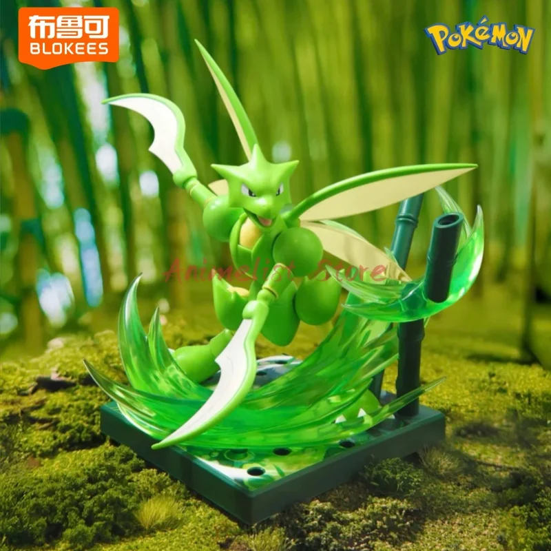 新しい-blokees-ポケモンフィギュア-scyther-組み立てる置物ルカリオ-cinderace-カビゴンオリジナルモデルの装飾アニメグッズおもちゃギフト