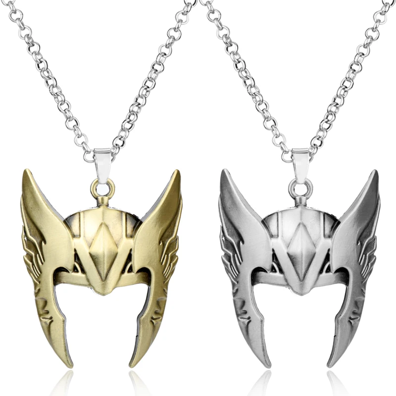 

Mini 3D Helmet Keychain Necklace Movie Figure Loki Same Design Metal Alloy Keyring Jewelry Cute Cosplay Props Jewelry For Fans