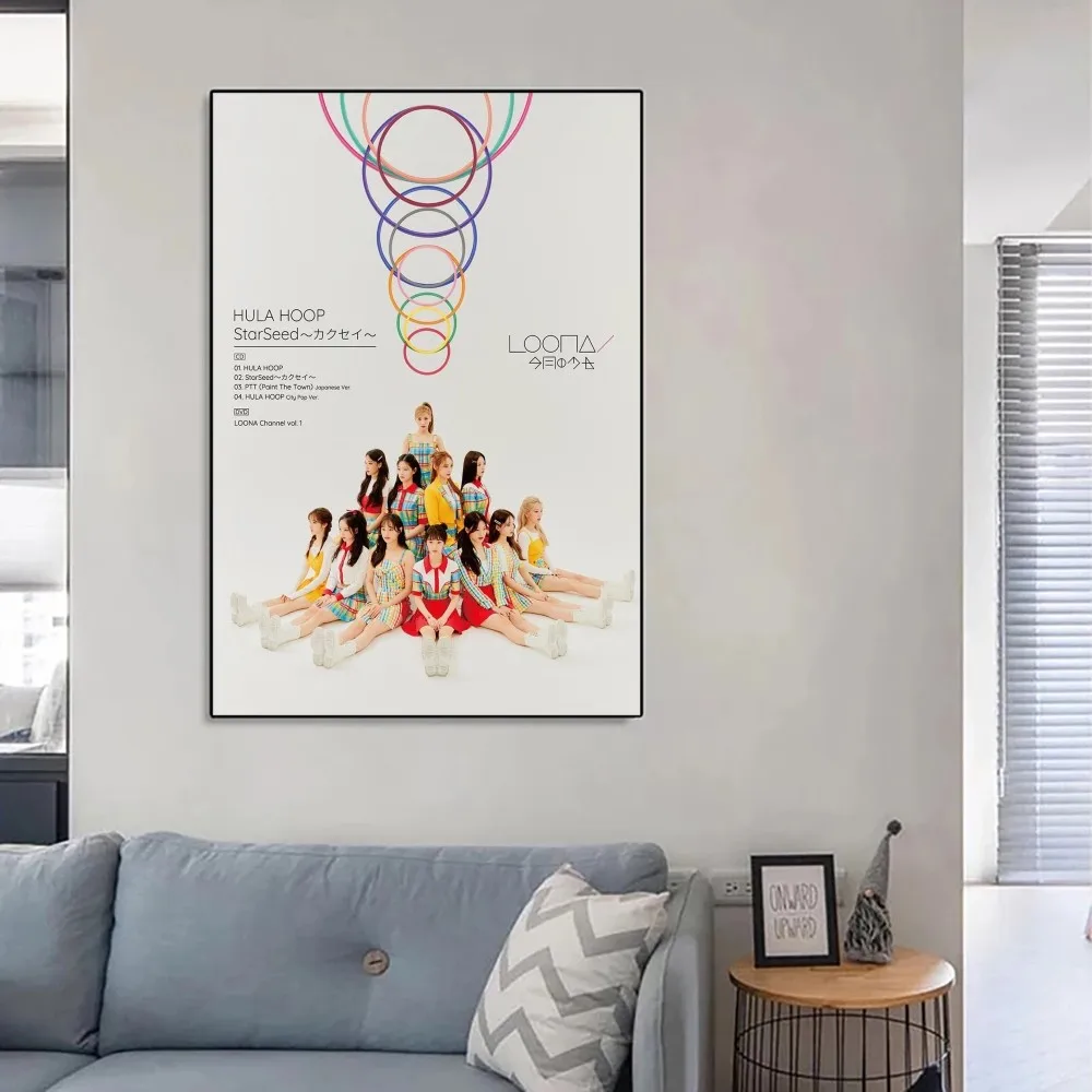 2022 latest Kpop Loona Poster No Framed Kraft Club Bar Paper Vintage Poster Wall Art Painting Bedroom Study Stickers