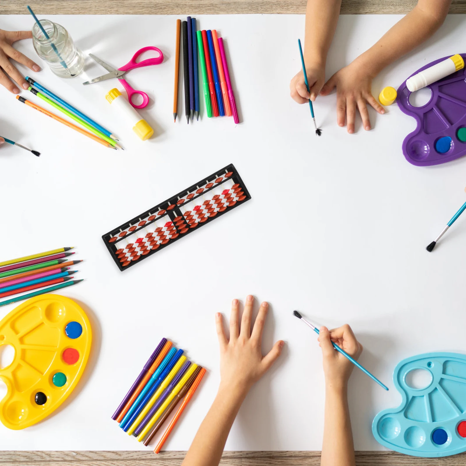 

2Pcs Abacus Educational Arithmetic Chinese Kid Learning Abacus Mental Arithmetic Training Children Brain Development Student