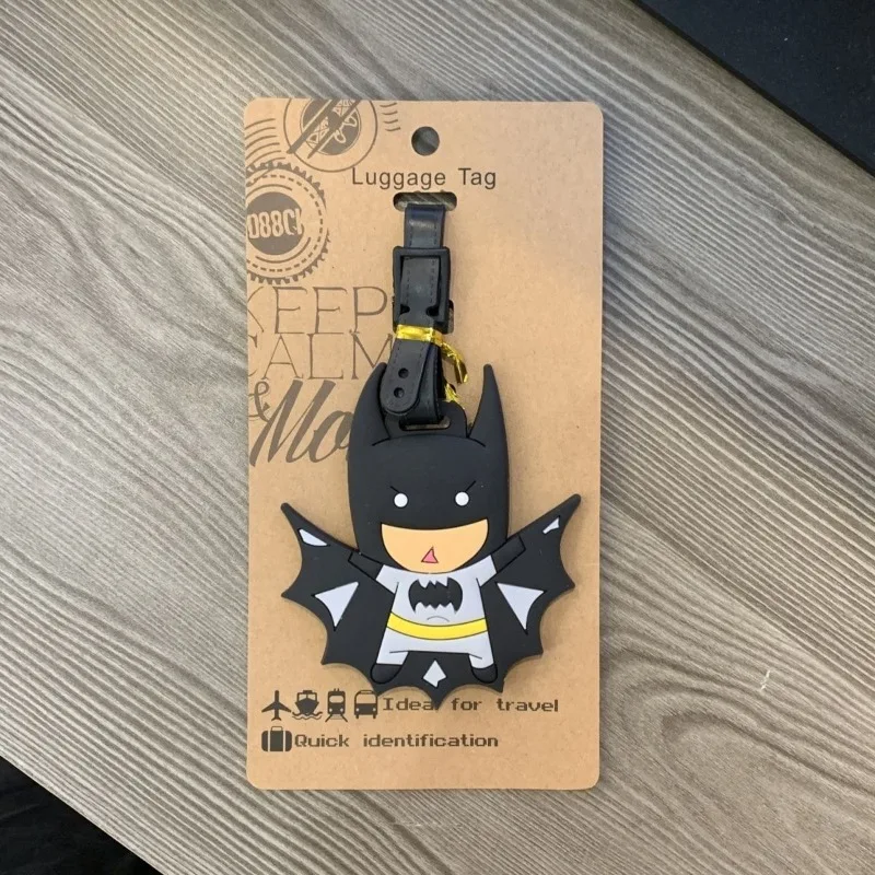 BeastKingdom DC Series Batman Linda personalidad forma de dibujos animados Simple y de moda portátil viaje Check-in etiqueta de equipaje colgante