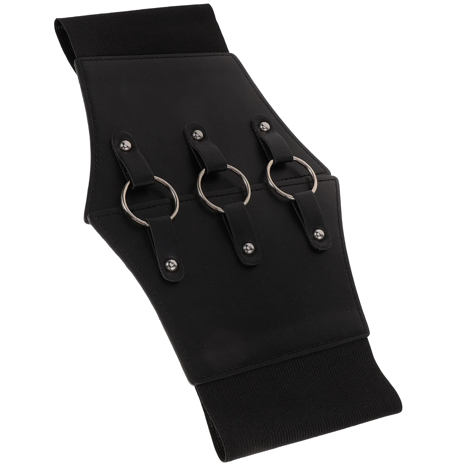 Women Corset Waist Belt Retro Wide Imitation Supportive Underbust Belt for Halloween Cosplay Steampunk Costume