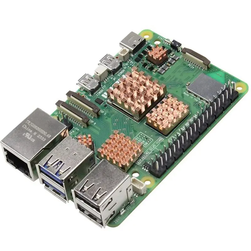 A46M-Heat Sink For Raspberry Pi5 Copper Thermal Heatsink Chip Thermal Heatsink With Adhesive Backing CPU Memory Slot Heatsink Du