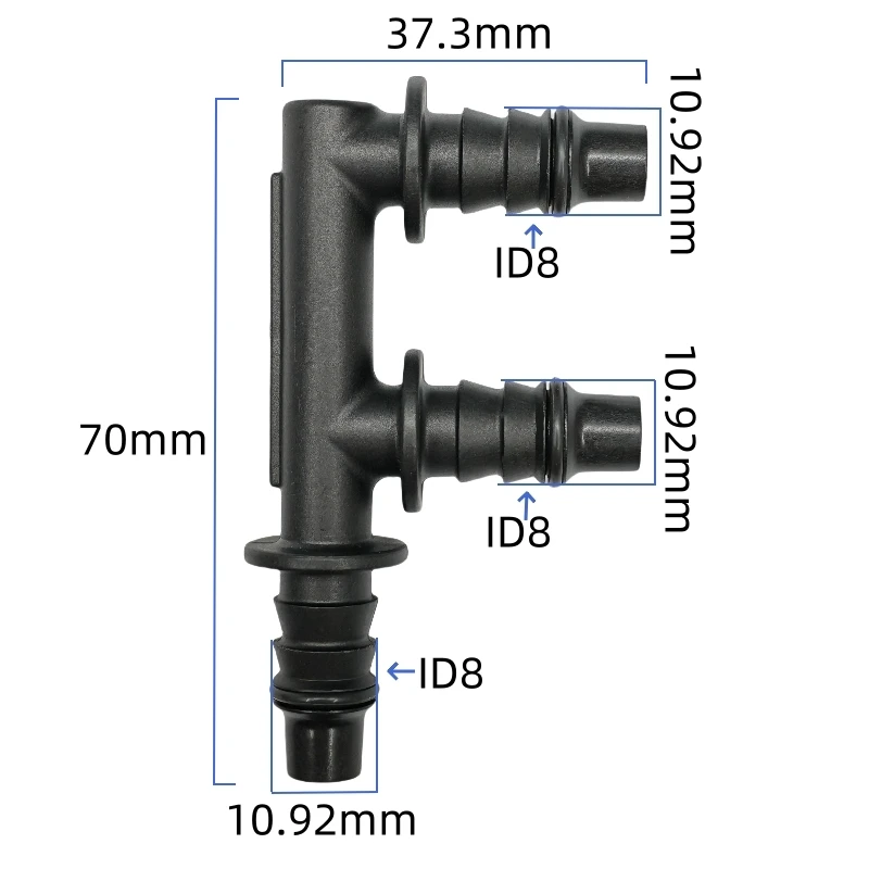 

Tee connector F connector Fuel line quick connector plastic three way joint connect 8mm nylon pipe 2pcs a lot