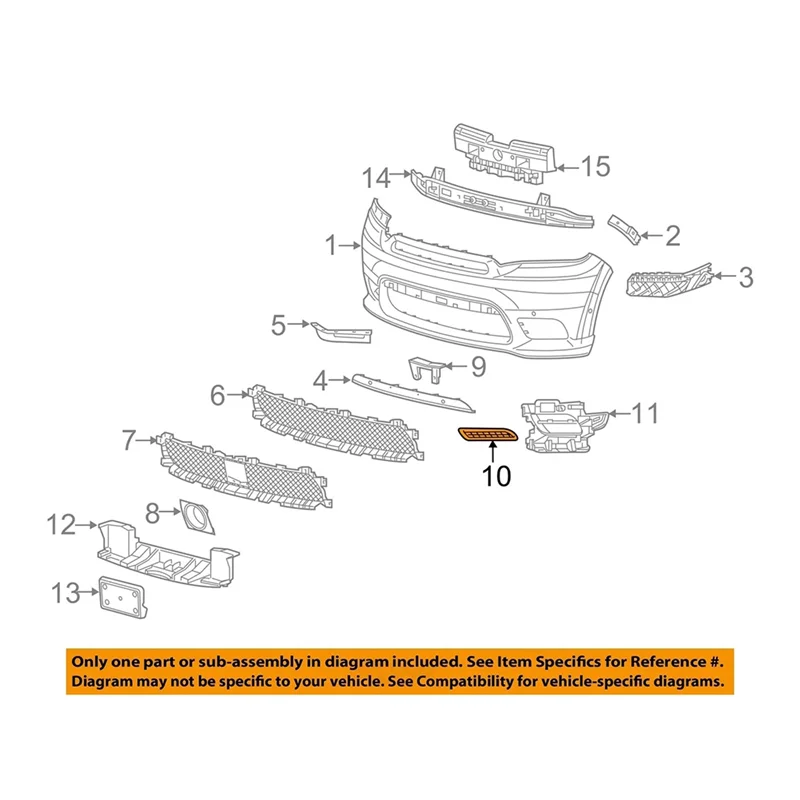Classy-Car Front Bumper Fog Light Grille Cover 68307812AA 68307813AA For Dodge Durango 2018-2020 Fog Light Grill