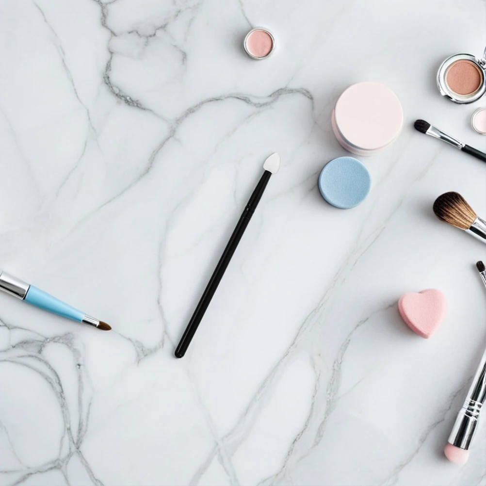 4 stuks oogschaduwborstel make-up tools zachte siliconen hoofden voor reizen dagelijks gebruik gelijkmatige applicatie applicator accessoire set