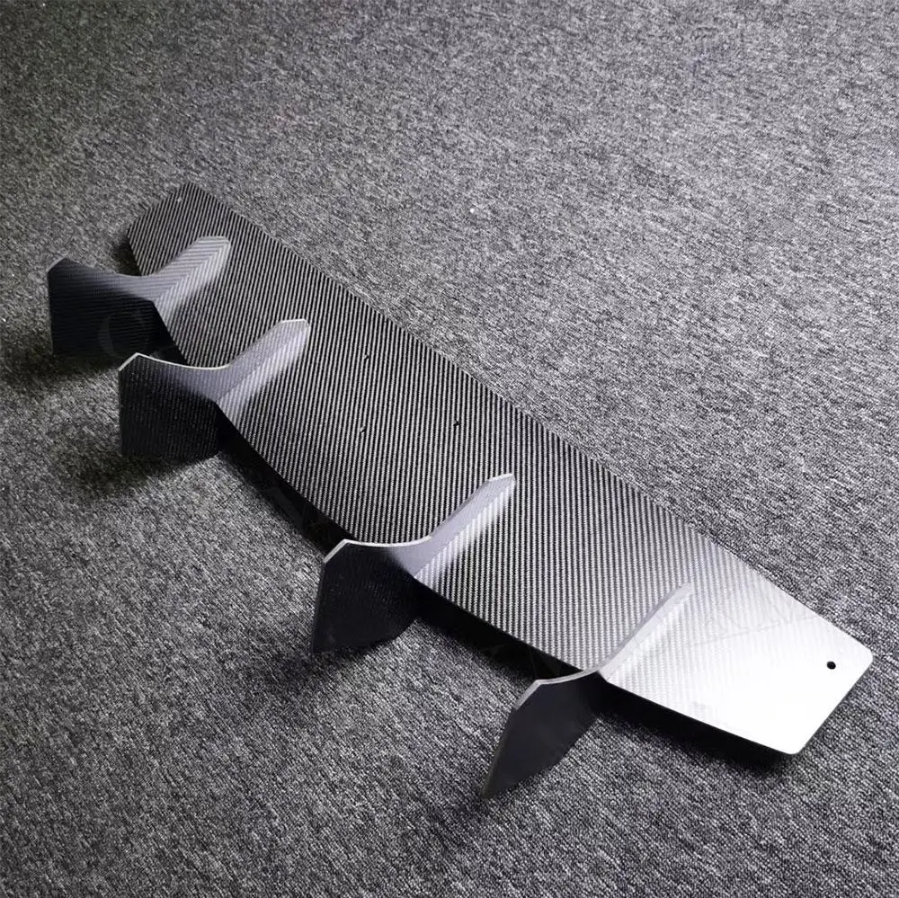 

Carbon Fiber Material Car Styling Rear Bumper Lip Diffuser FRP Prime Extension Cover For Ford Mustang 2018-2021