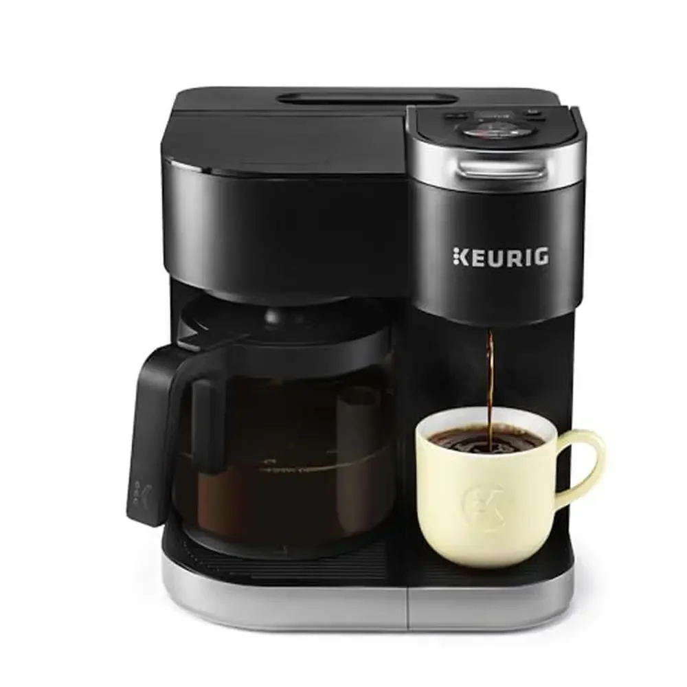 Single Serve K-Cup Pod & Carafe Coffee Maker with Multiple Brew Sizes 60oz Reservoir Auto Brew Strong Brew Programmable Pause &