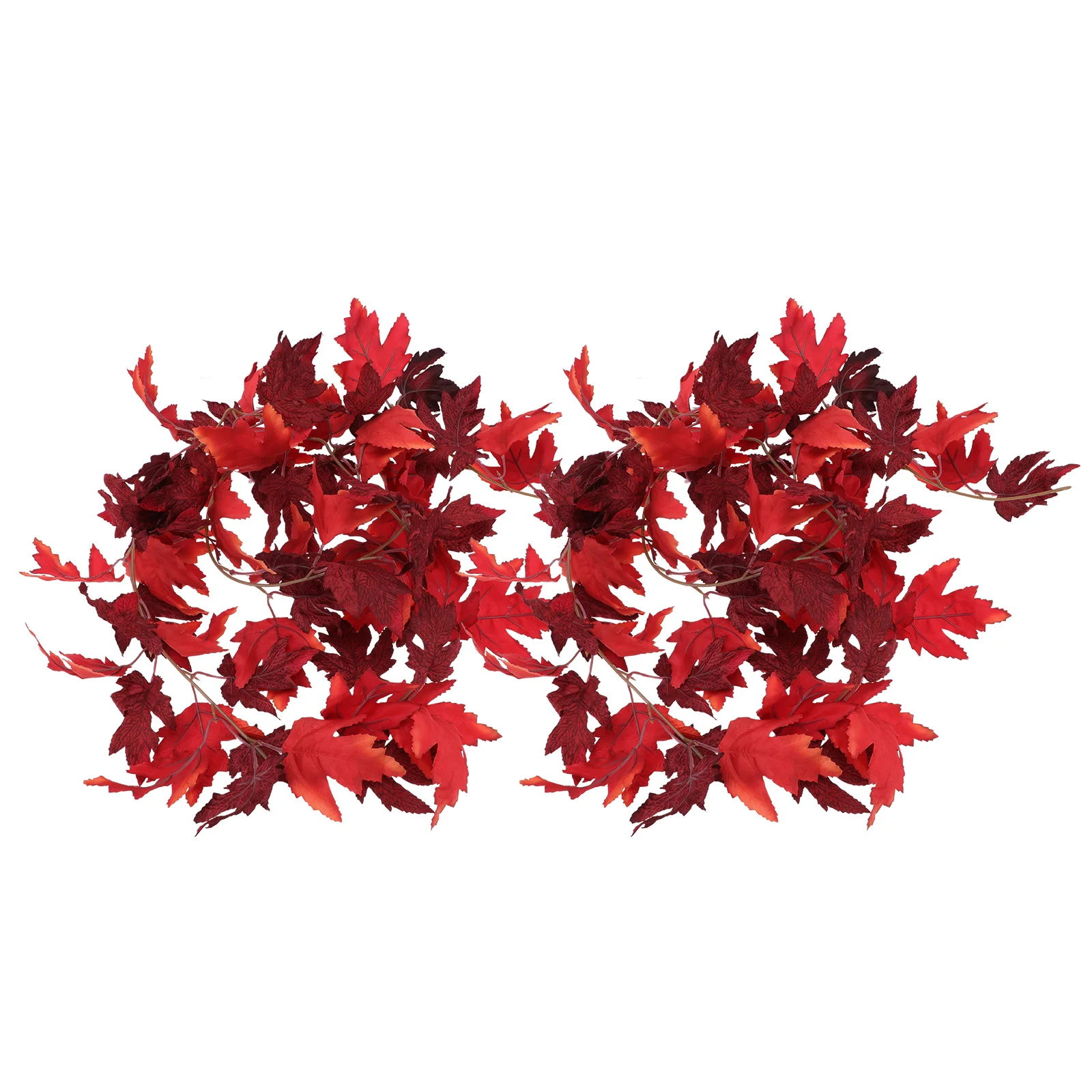 

2 Pcs Decor Thanksgiving Maple Leaf Home Use Adornment Scene Decorations Household Fake Artificial Ornament Prop Red