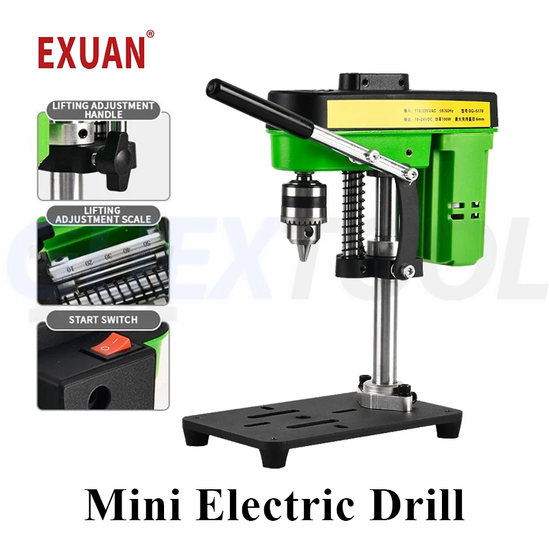 

Миниатюрный настольный сверлильный станок 110V/220V Небольшой настольный сверлильный станок для домашнего использования Стол с высокоточным 7-скоростным регулируемым сверлильным станком Для столярных пластиковых ювелир