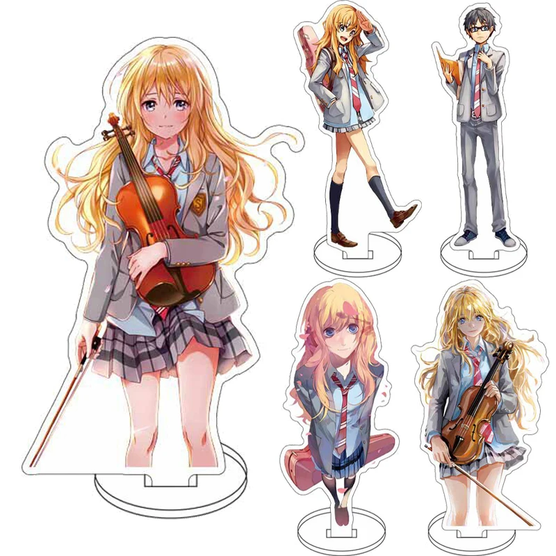 16CM Anime Your Lie in April ‌   Figur Kaori Miyazono ‌ Kousei Arima Tsubaki Sawabe Eimi Ikawa Acryl-Ständer Cosplay-Ornamente Geschenke