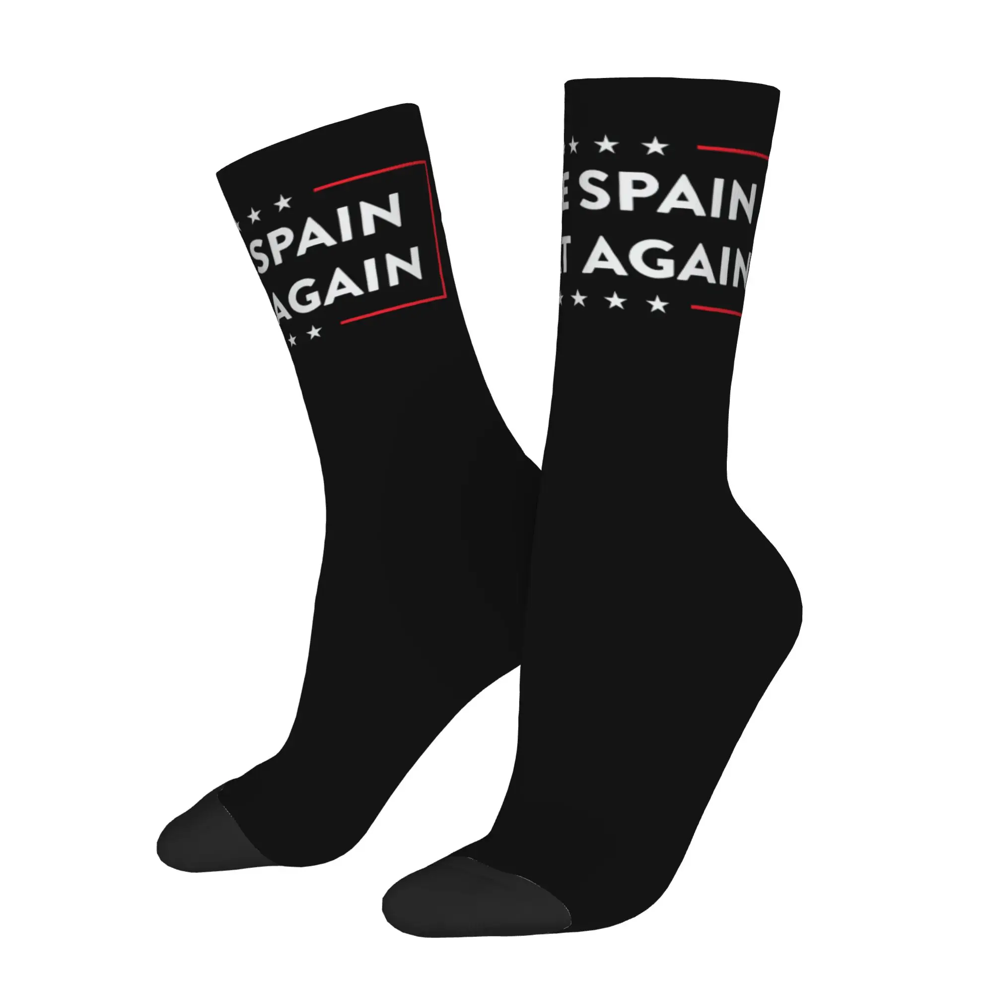 Men Women Make Spain Great Again  Socks Super Soft Fashion  Socks Hip Hop Merchandise Middle Tube Stockings Birthday Present