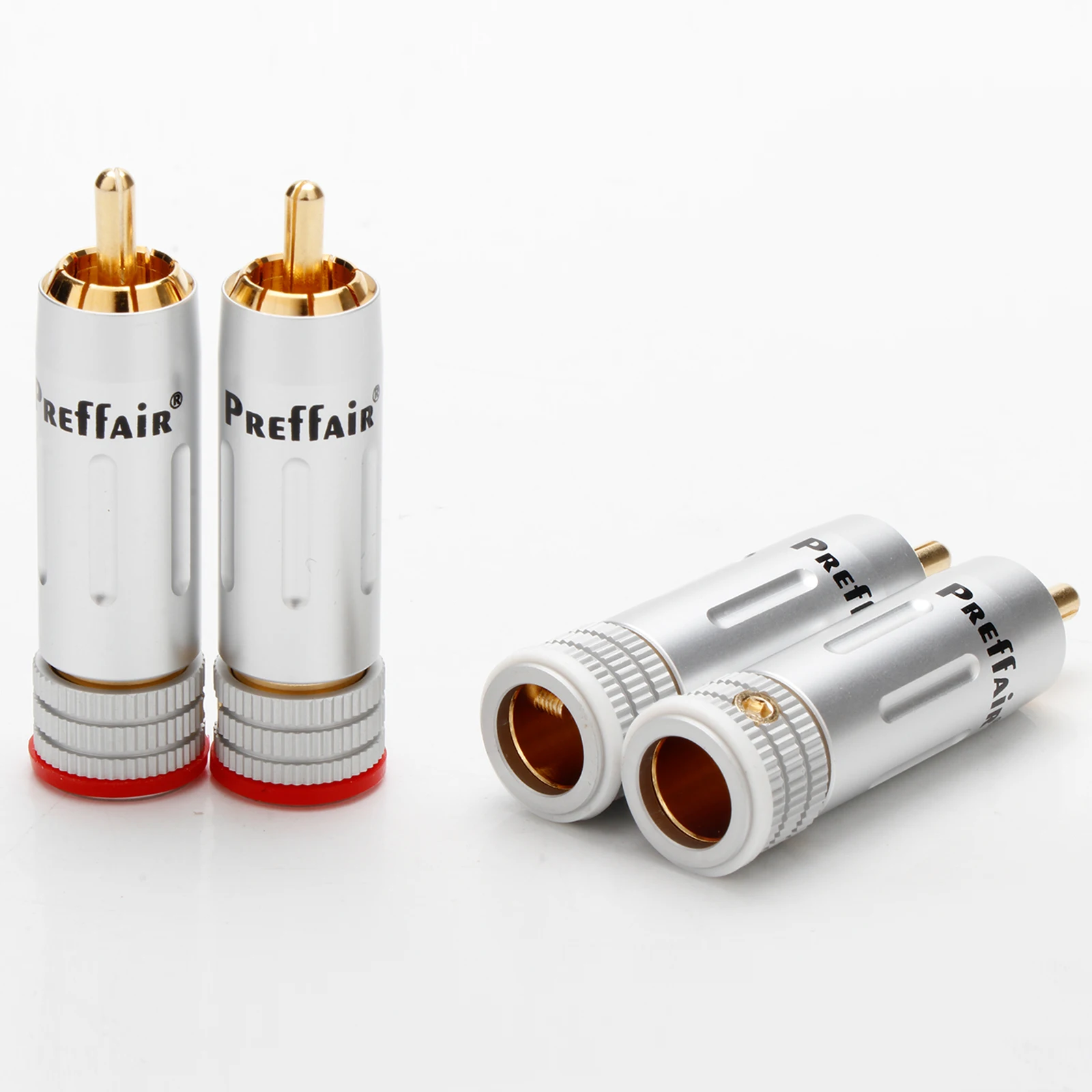 Conectores RCA de Audio HiFi de alta calidad R1781, conector macho RCA sin soldadura chapado en oro para Cables de altavoz de Audio DIY