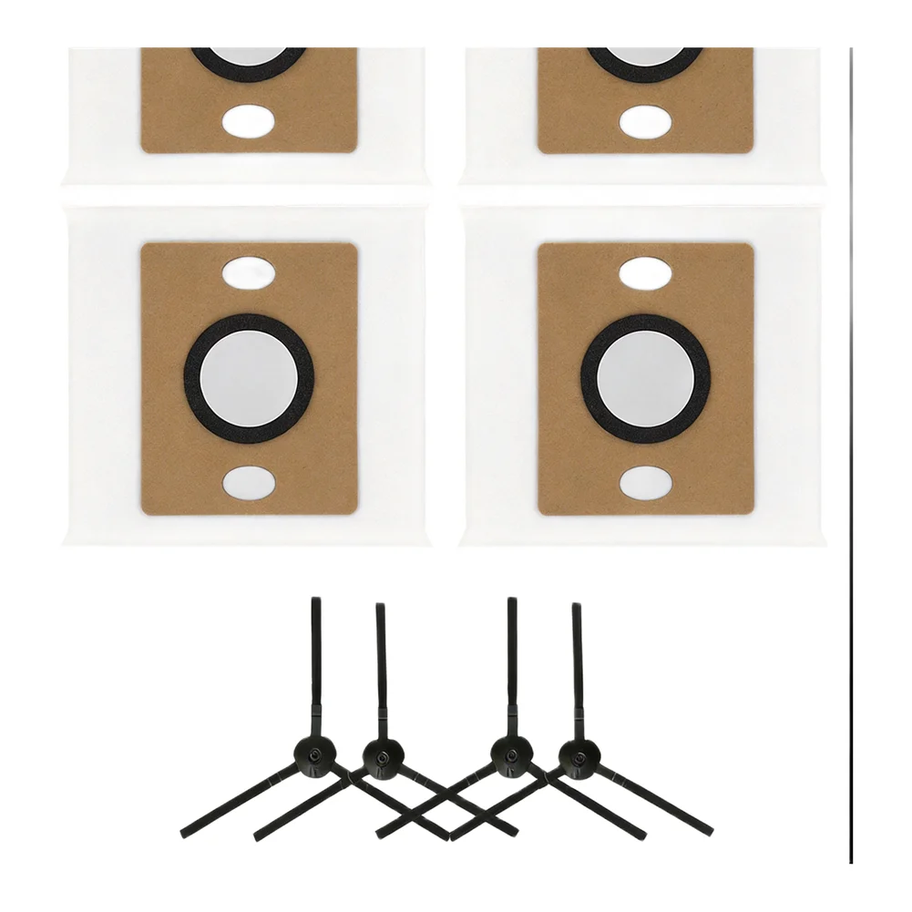 For ILIFE A30 Pro Robot Vacuum and Mop Replacement Parts Set: 1 Main Brush 2 Filters 4 Dust Bags 4 Side Brushes