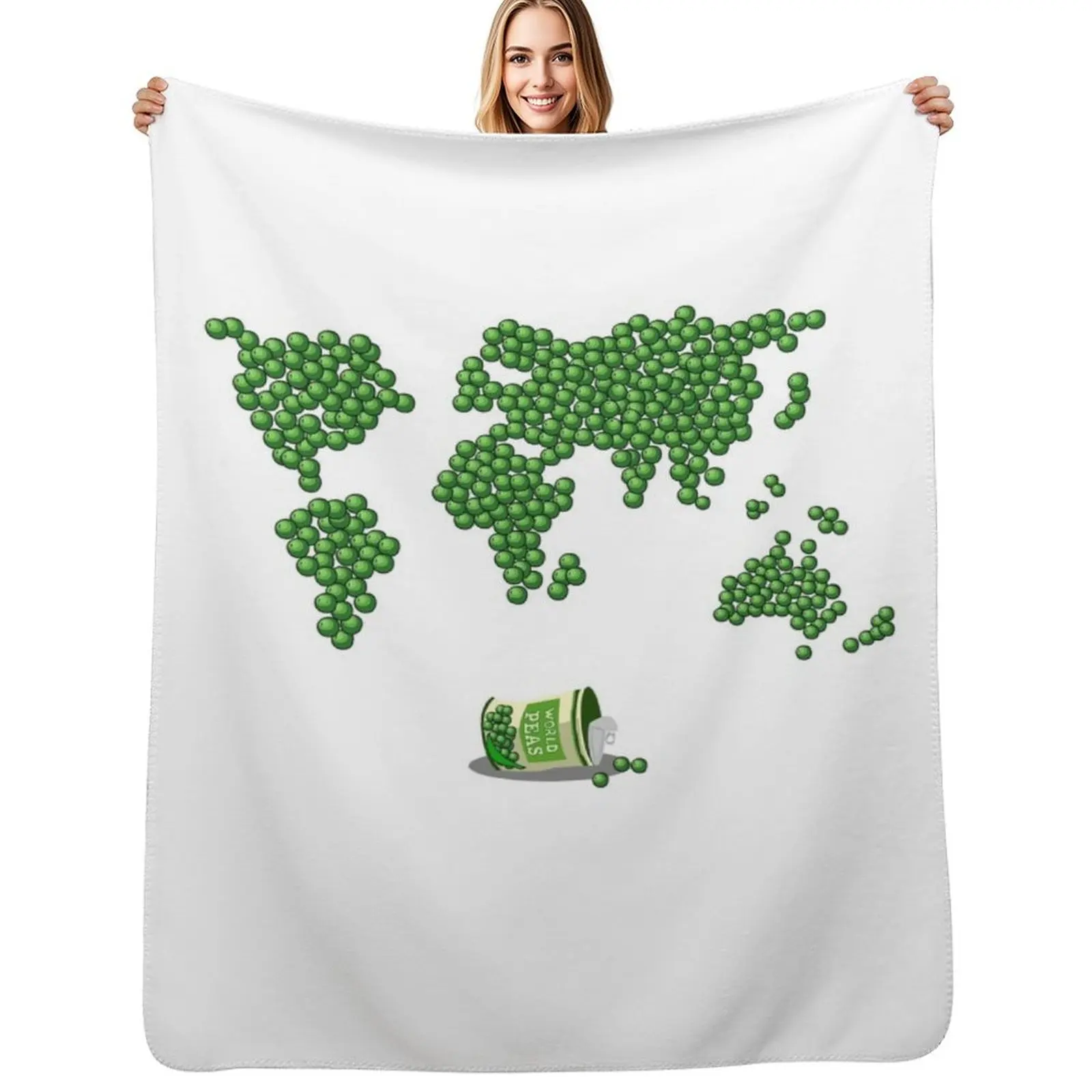 World Peas. Funny Puns. World Peace. Throw Blanket Decorative Sofa Cute Summer Vintage Bed Fashionable Moving Blankets