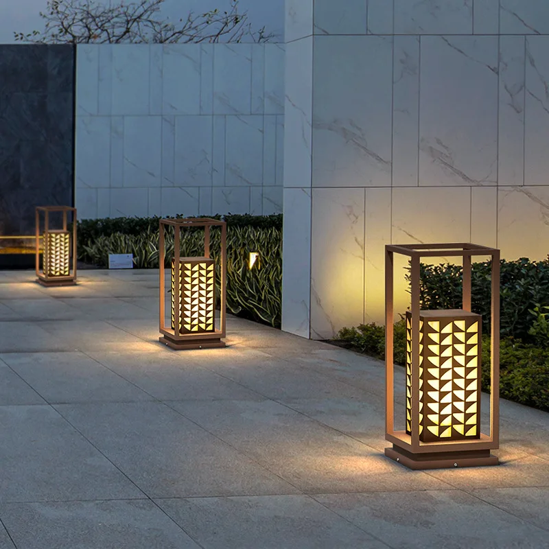 Villa landscape lawn lamp park road garden floor lamp outdoor classical column lamp