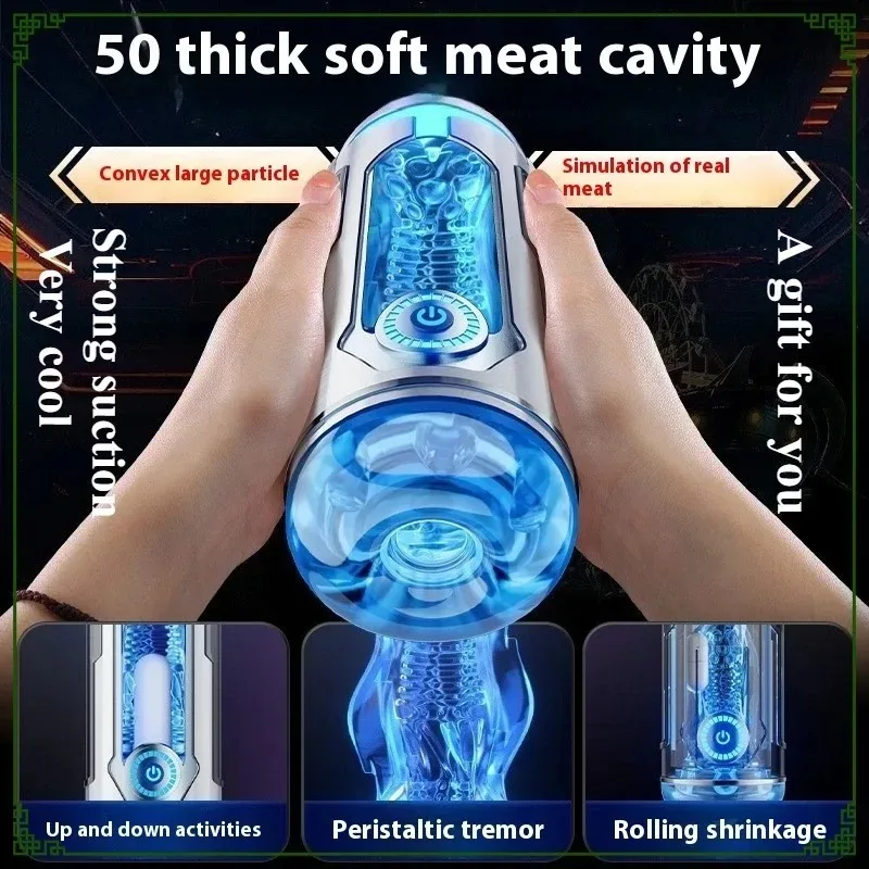 Masturbation Cup Multi-mode Strong Shock Male Vacuum Training Masturbator Adult Sex Toys Penetration Dildo Penis Vagina Jerkmate